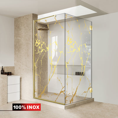 Shower enclosure with swing door #Clear