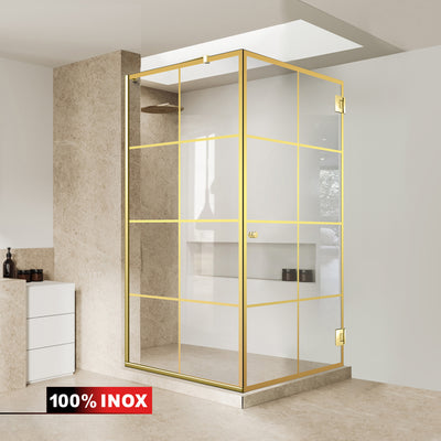 Shower enclosure with swing door #Clear