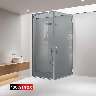 Shower enclosure with swing door #Grey