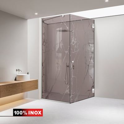 Shower enclosure with swing door #Bronze