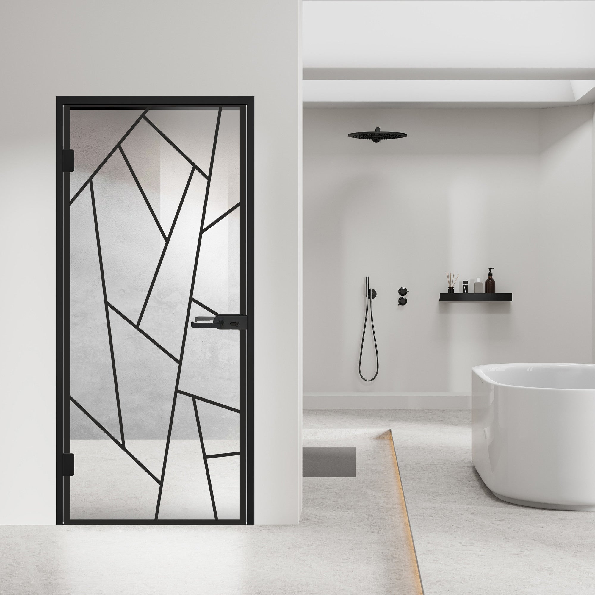 Framed glass door #Clear