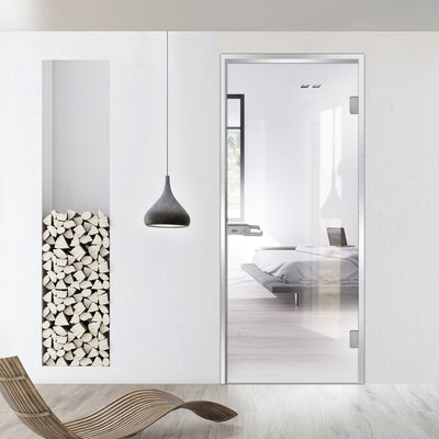 Framed glass door #Clear