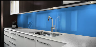Painted kitchen glass splashback #P279