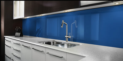 Painted kitchen glass splashback #P7686
