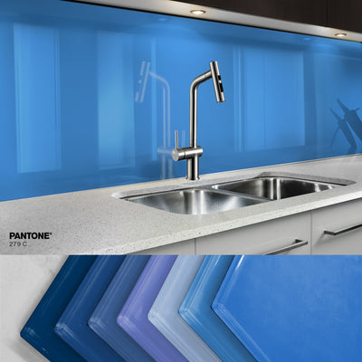 Painted kitchen glass splashback #P279