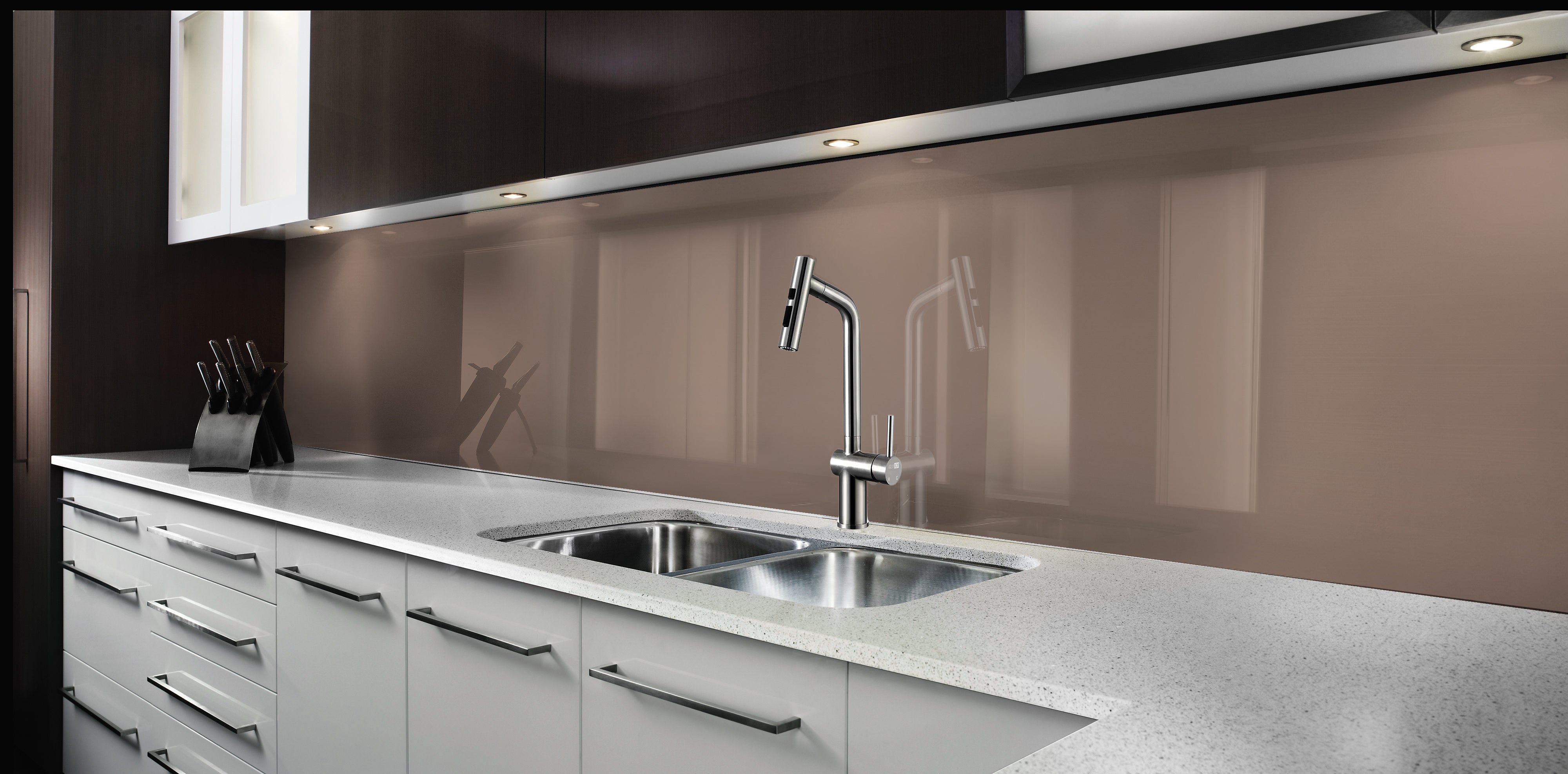 Painted glass kitchen splashbacks #4257