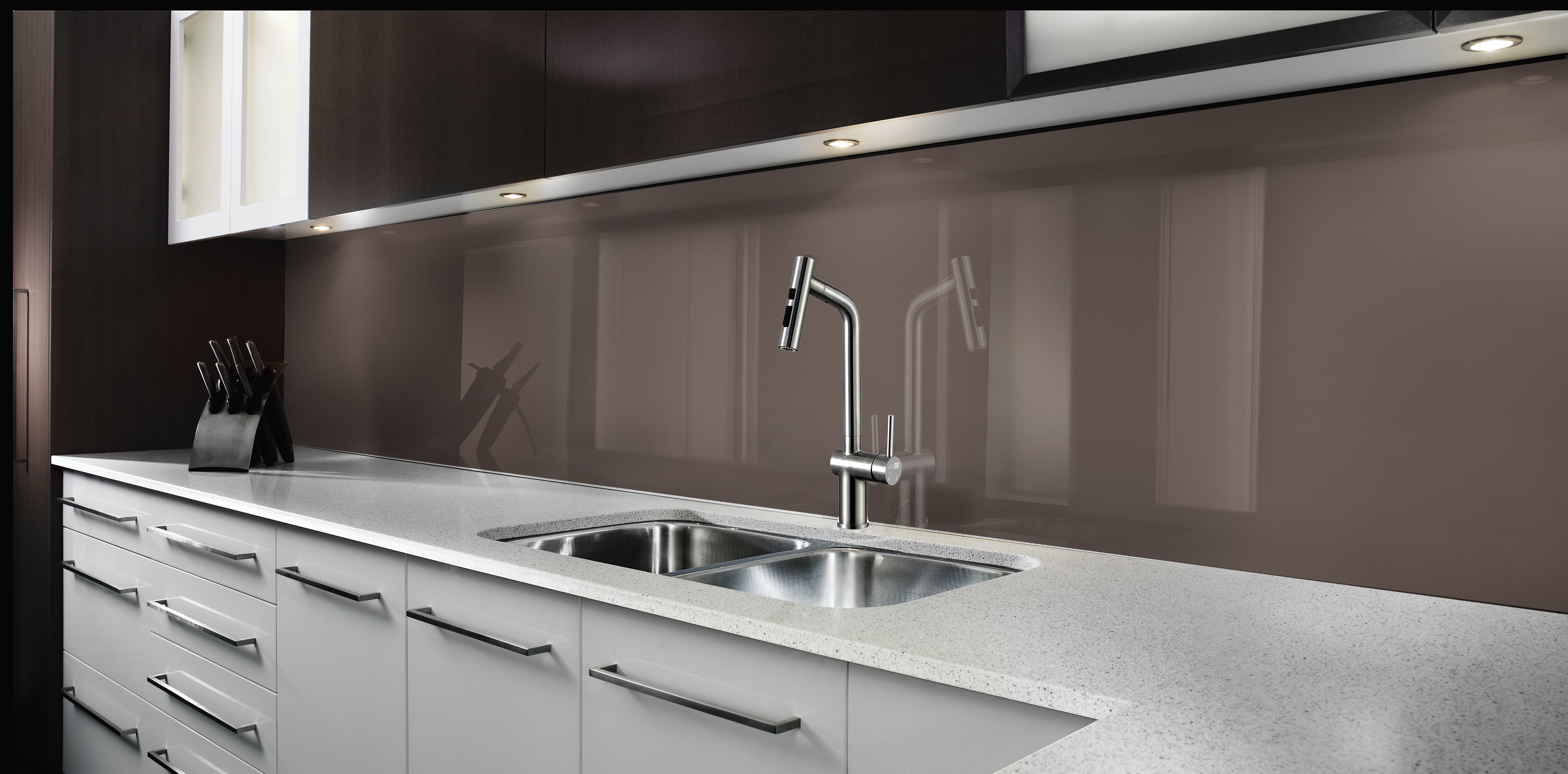 Painted glass kitchen splashbacks #4258