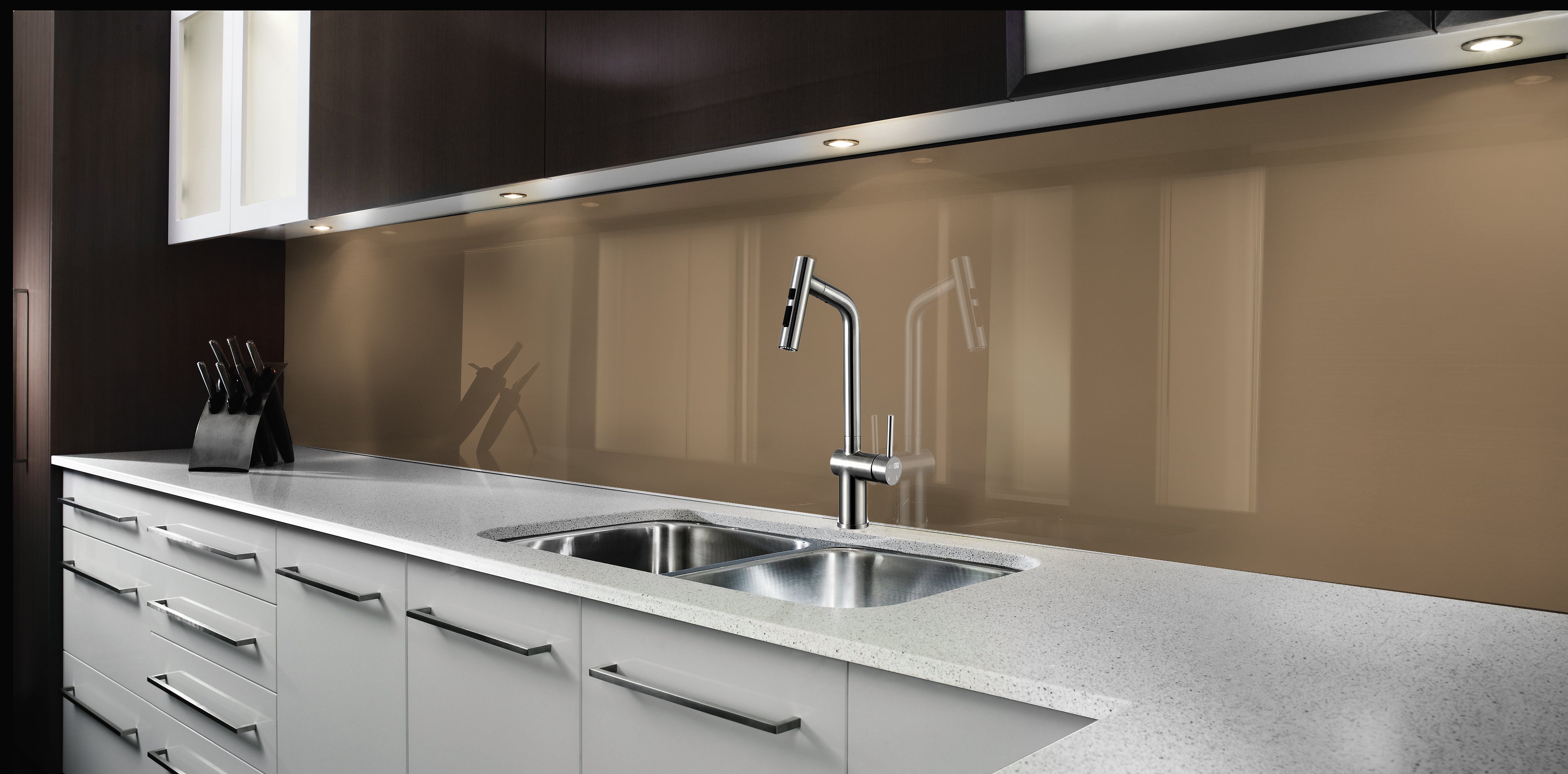Painted glass kitchen splashbacks #7504