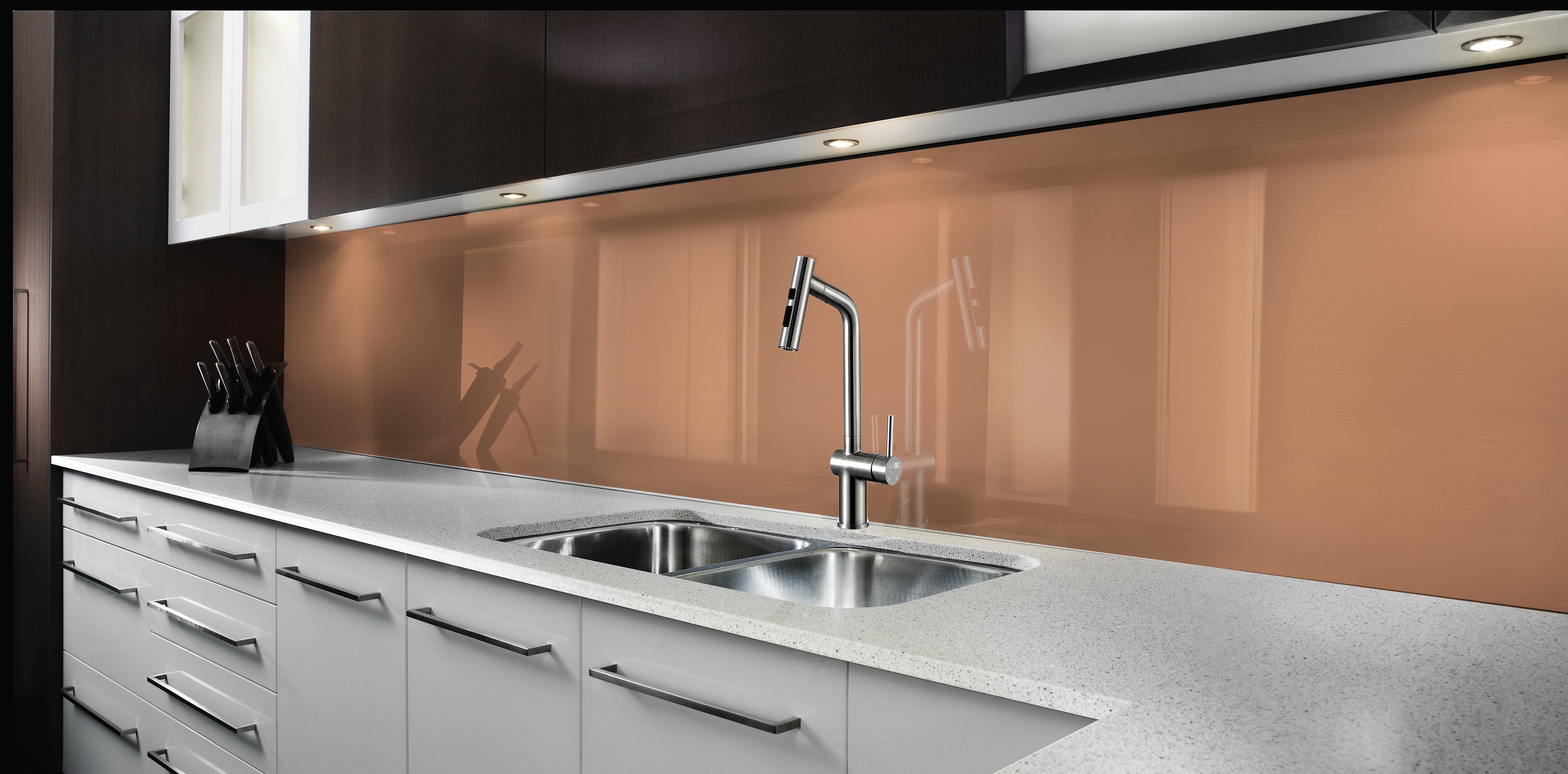 Painted glass kitchen splashbacks #7515