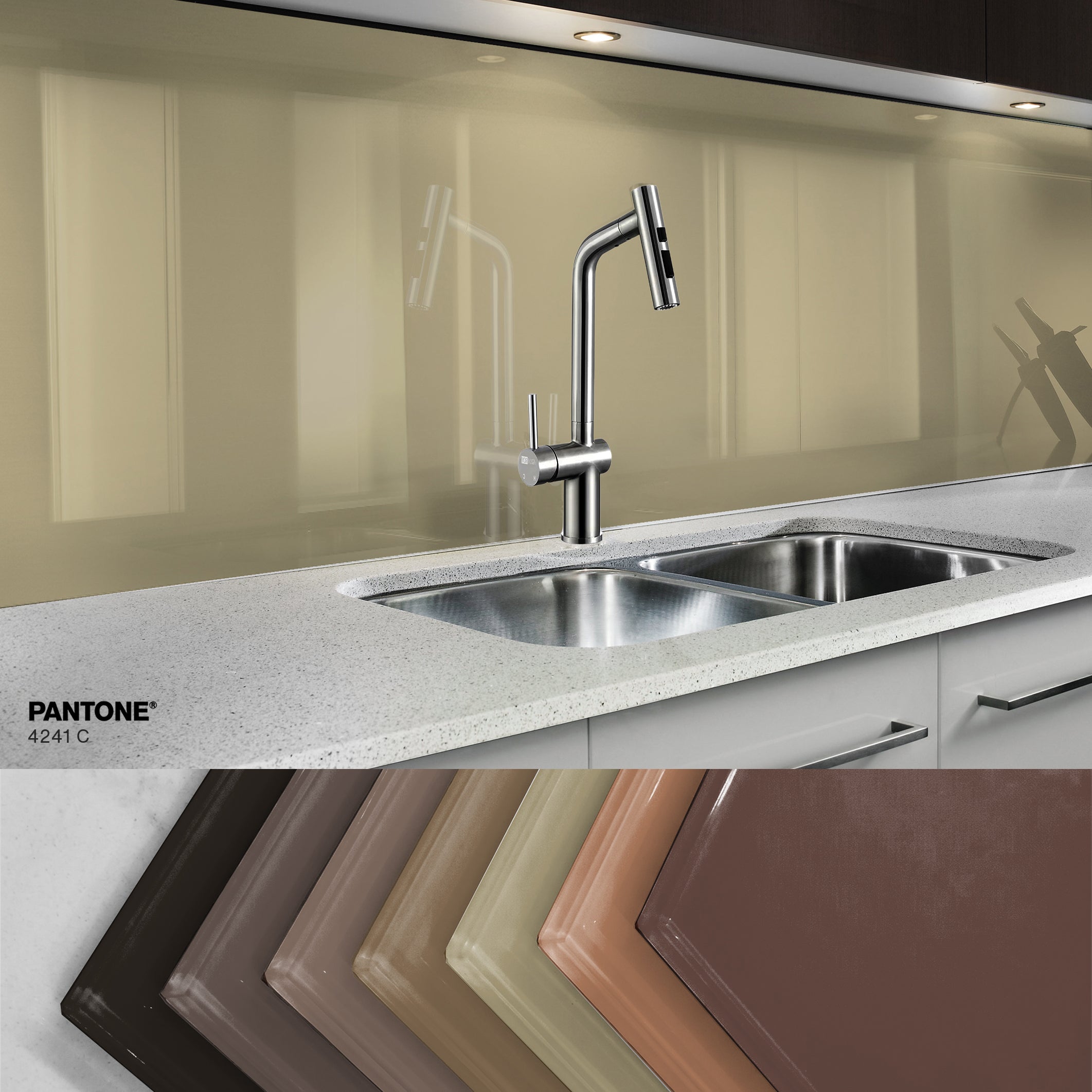 Painted glass kitchen splashbacks #4241