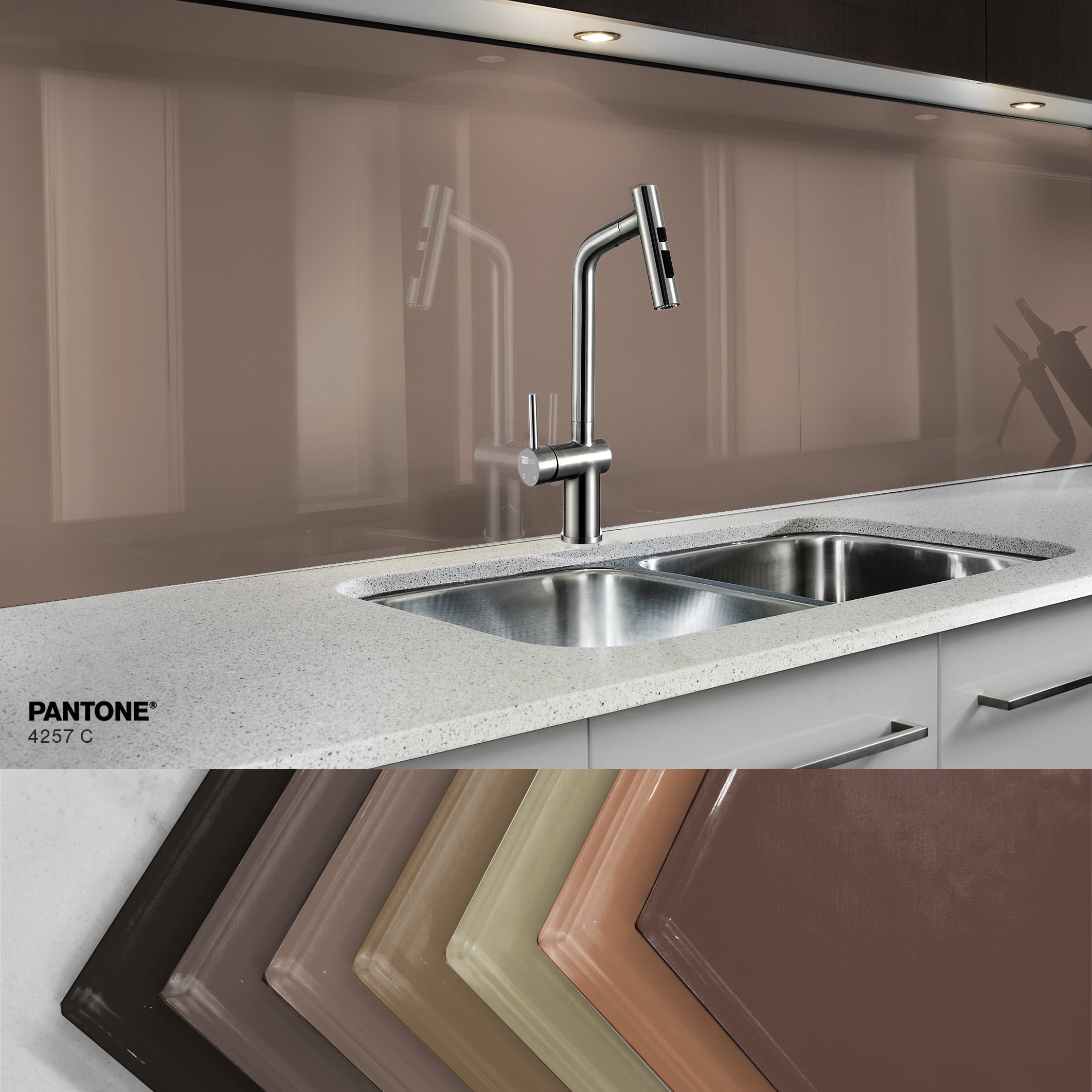 Painted glass kitchen splashbacks #4257