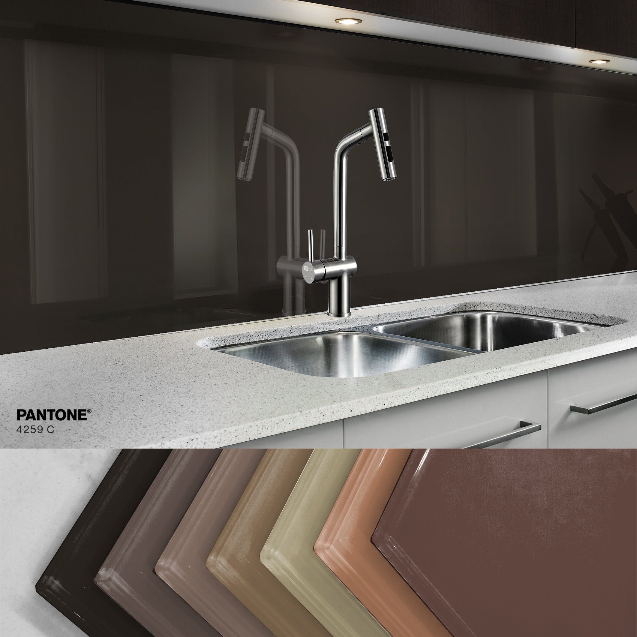 Painted glass kitchen splashbacks #4259
