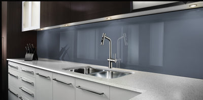 Painted kitchen glass splashback #P4129