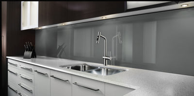 Painted kitchen glass splashback #P424
