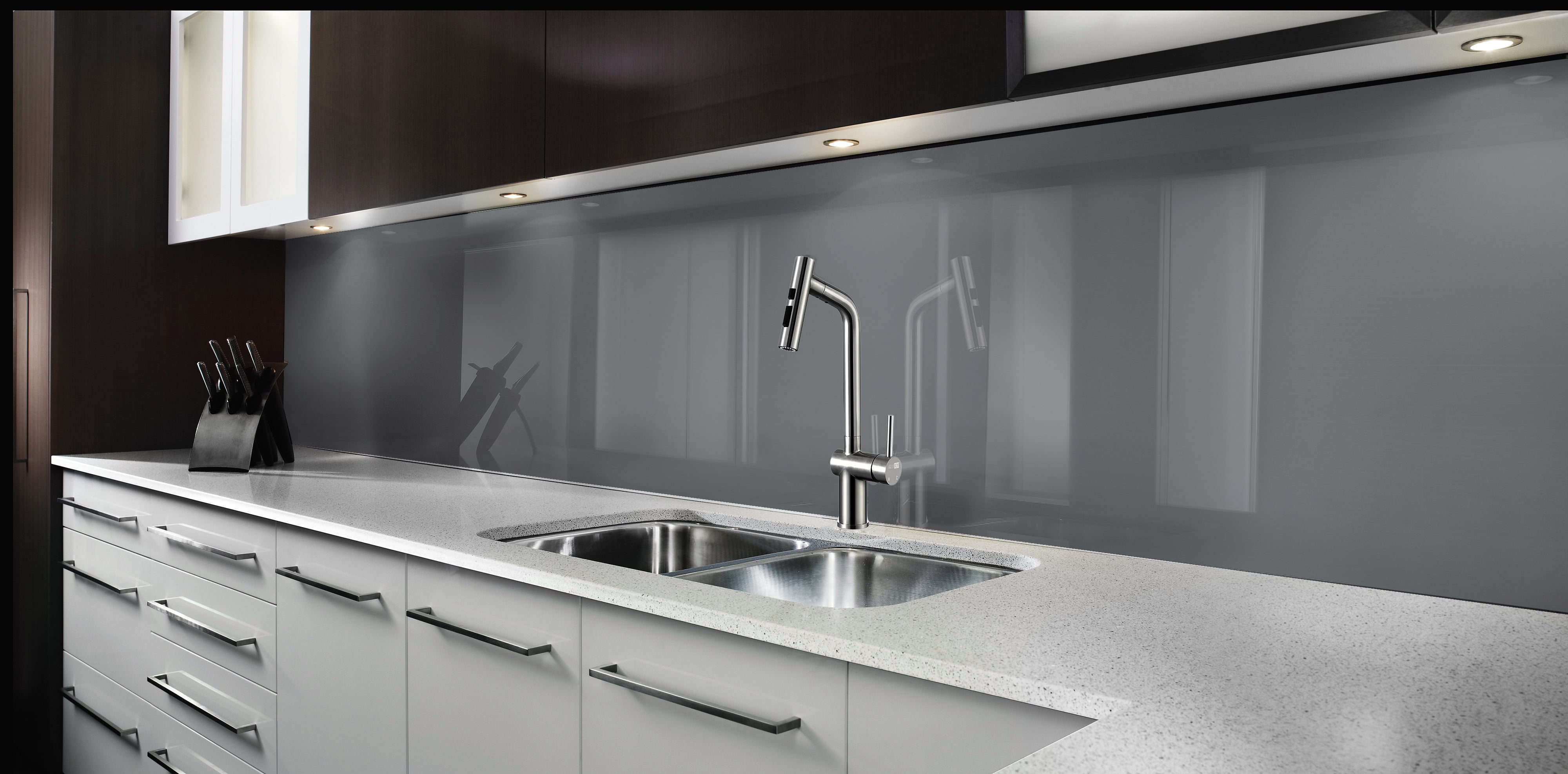 Painted kitchen glass splashback #PC9