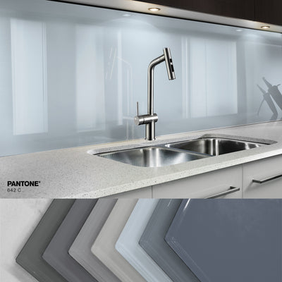 Painted kitchen glass splashback #P642