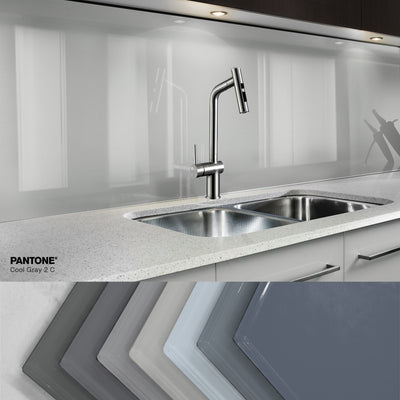 Painted kitchen glass splashback #PCG2