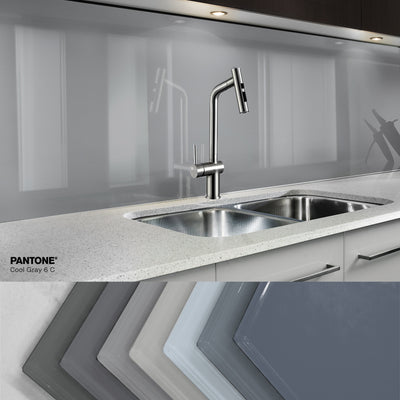 Painted kitchen glass splashback #PCG6