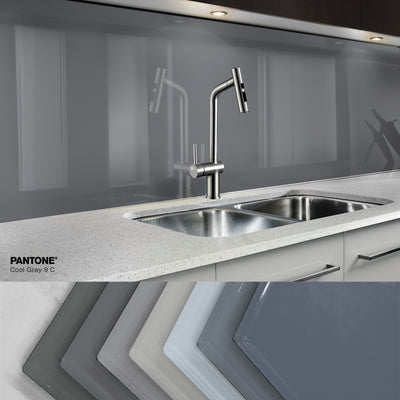 Painted kitchen glass splashback #PC9