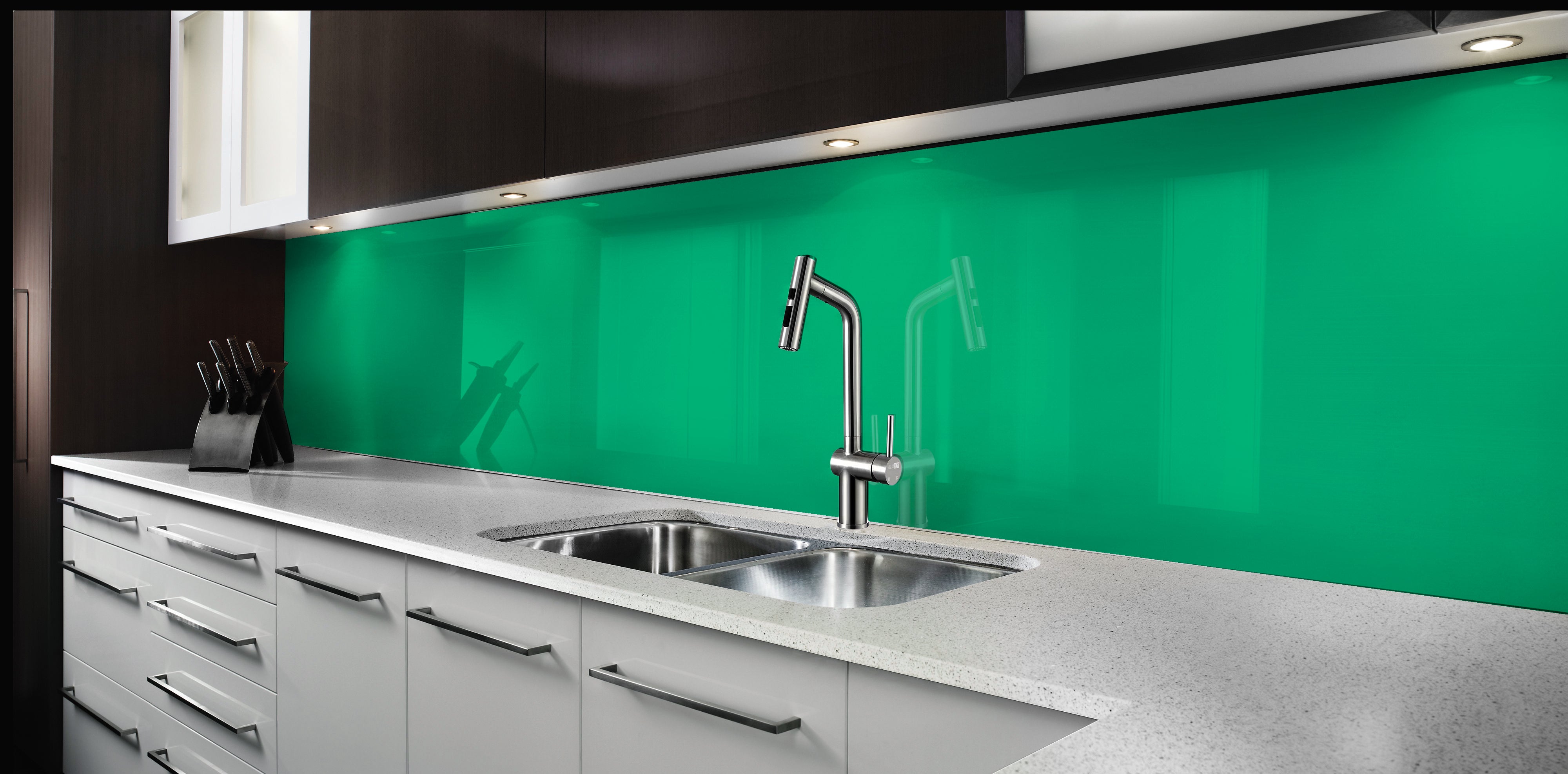 Painted glass kitchen splashbacks #P2416