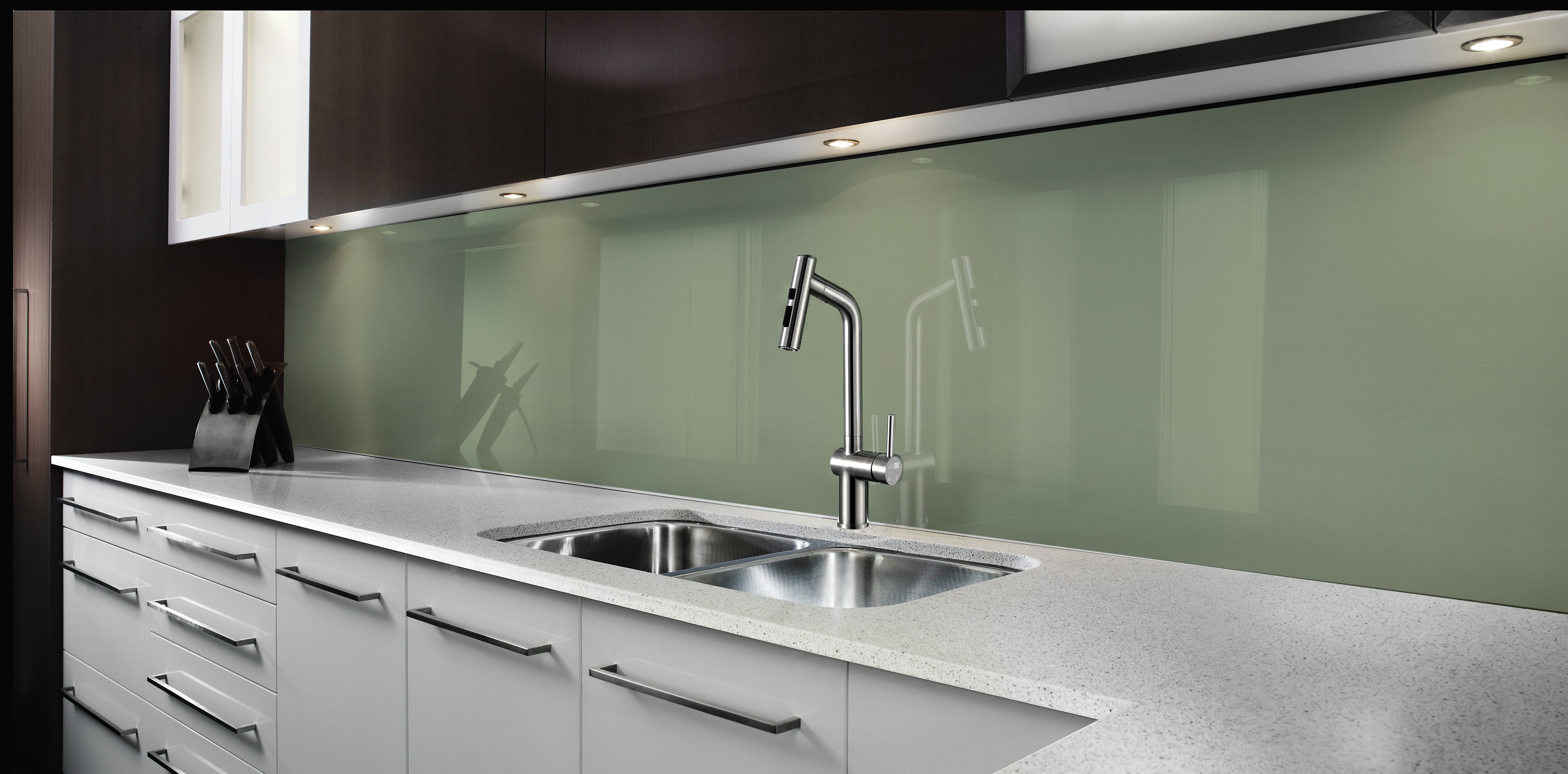 Painted glass kitchen splashbacks #P4180