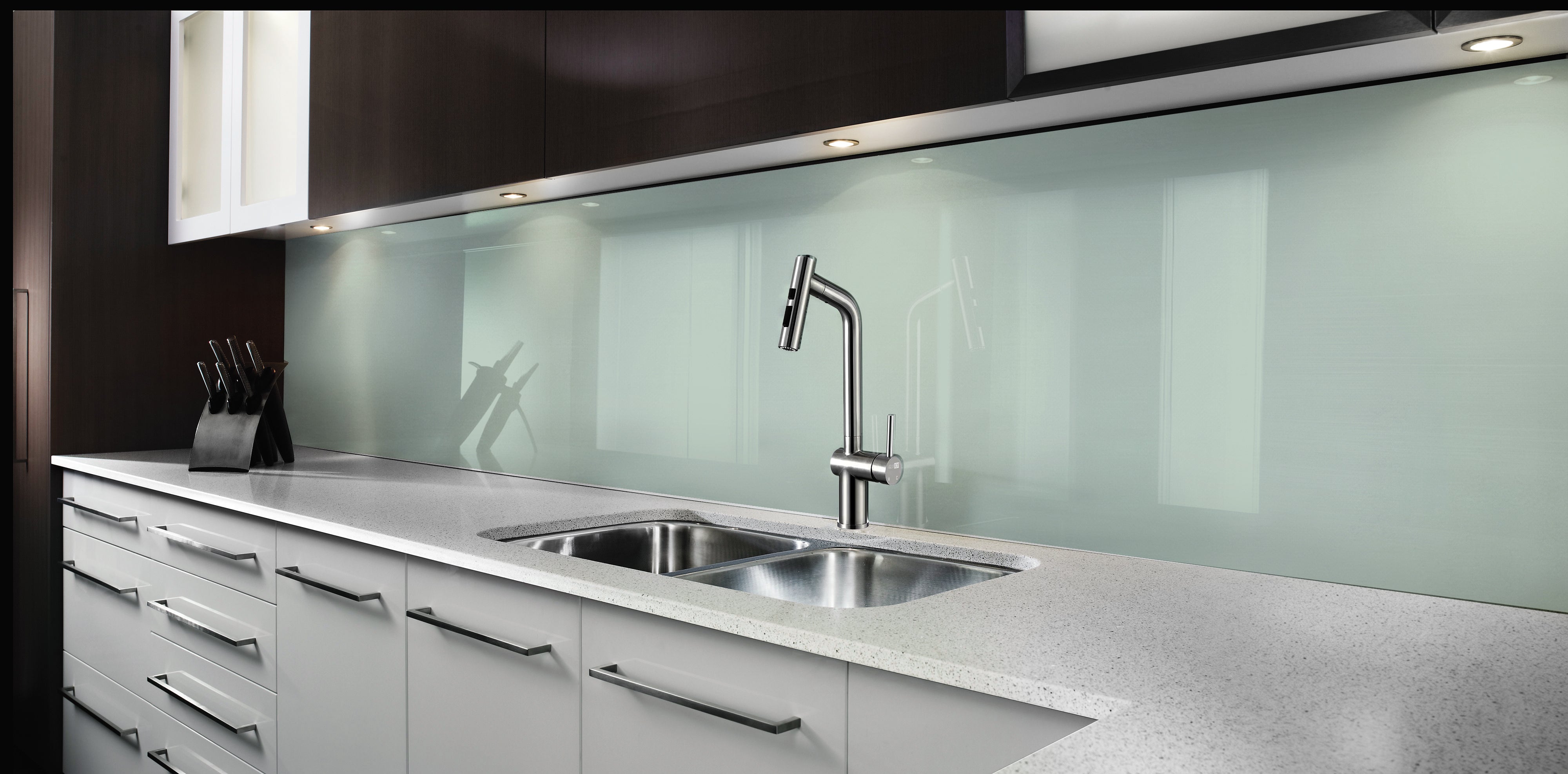 Painted glass kitchen splashbacks #P5595