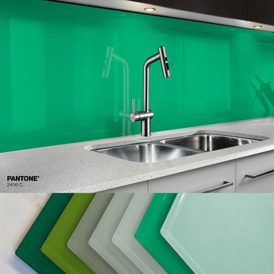 Painted glass kitchen splashbacks #P2416