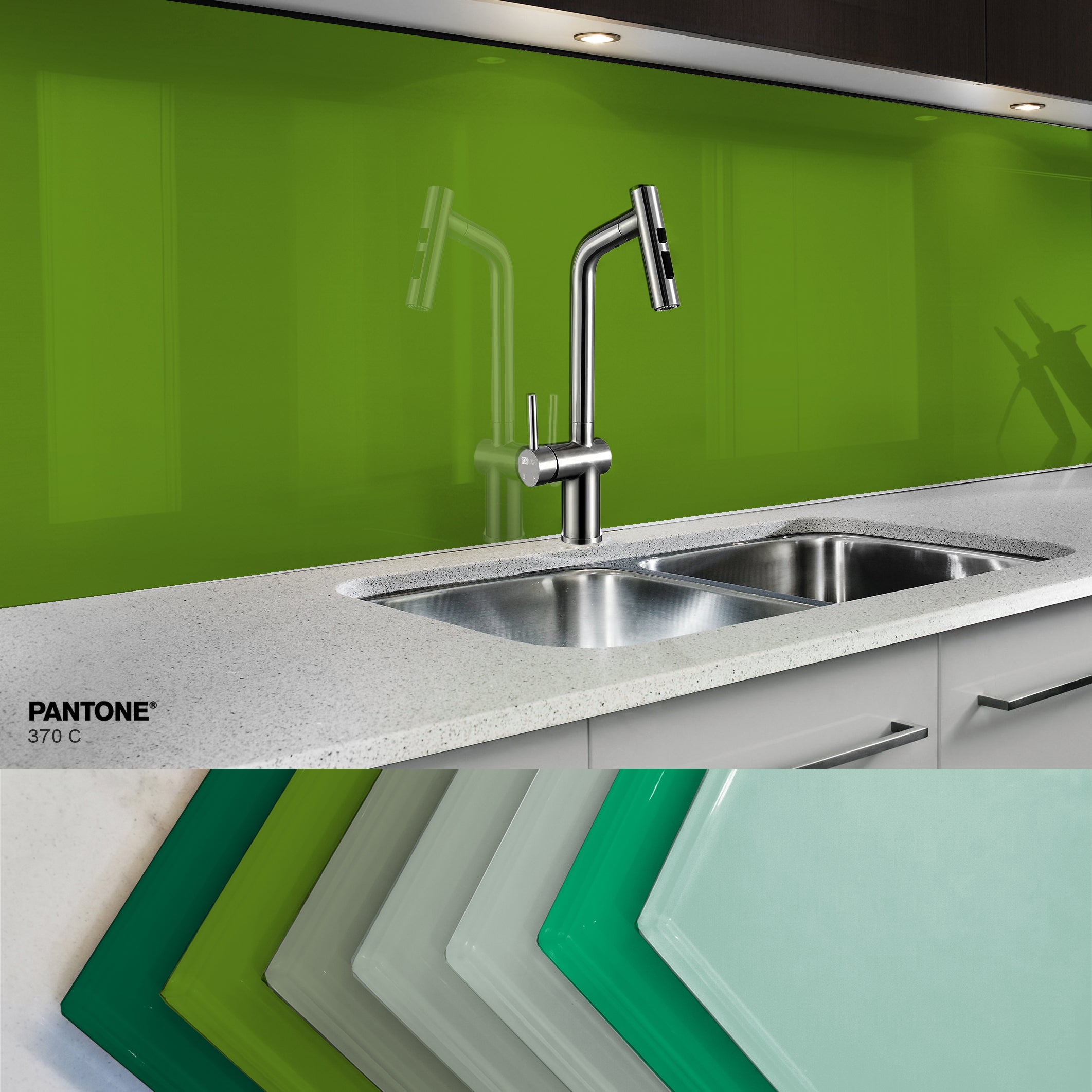 Painted glass kitchen splashbacks #P370