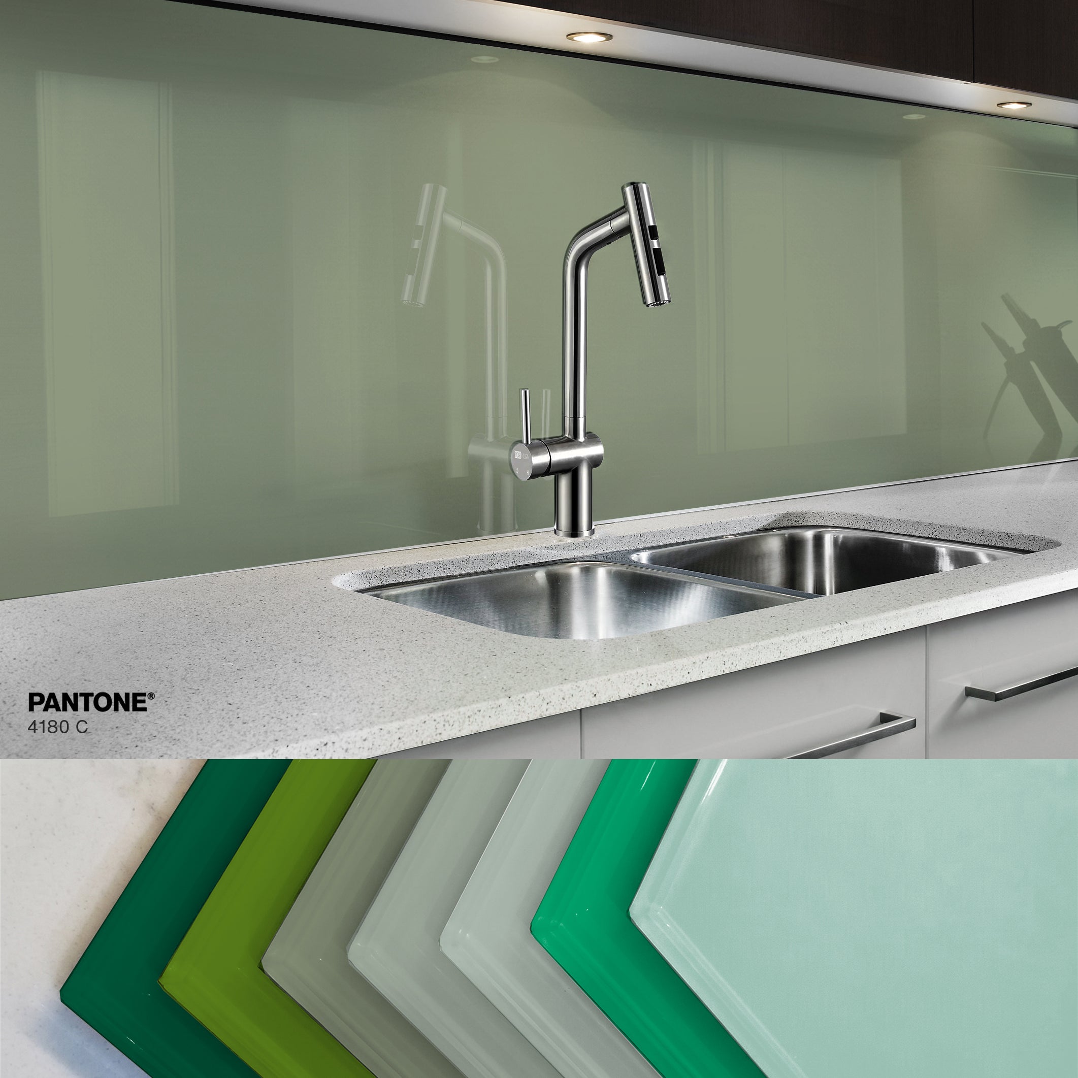 Painted glass kitchen splashbacks #P4180