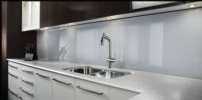 Painted glass kitchen splashback #P428
