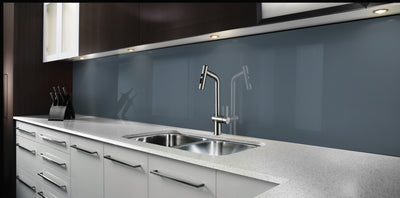 Painted glass kitchen splashback #P431