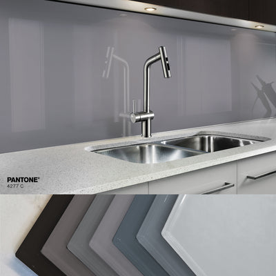 Painted glass kitchen splashback #P4277