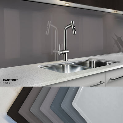 Painted glass kitchen splashback #P4291