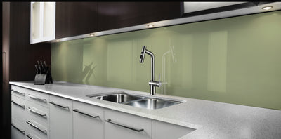 Painted glass kitchen splashback #P5783