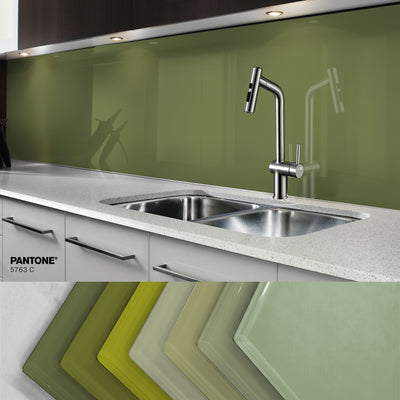 Painted glass kitchen splashback #P5763