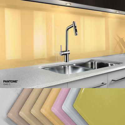 Painted kitchen glass splashbacks #1345