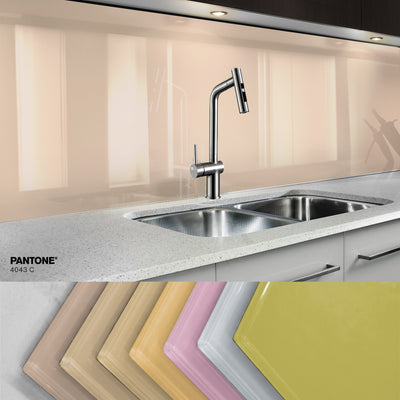 Painted kitchen glass splashbacks #4043