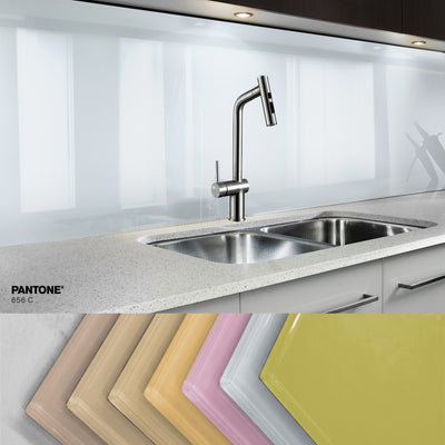 Painted kitchen glass splashbacks #656