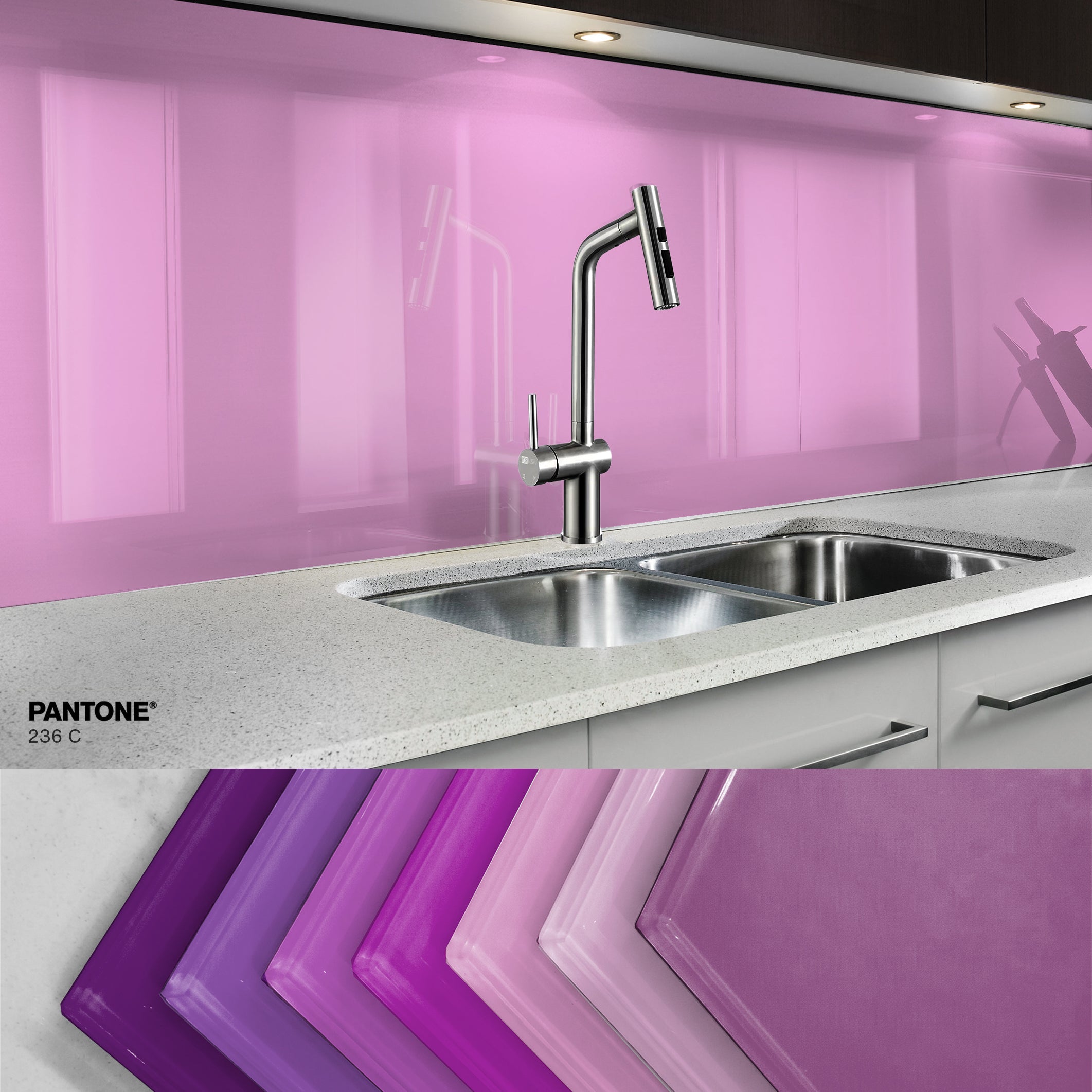 Painted glass kitchen splashbacks #236