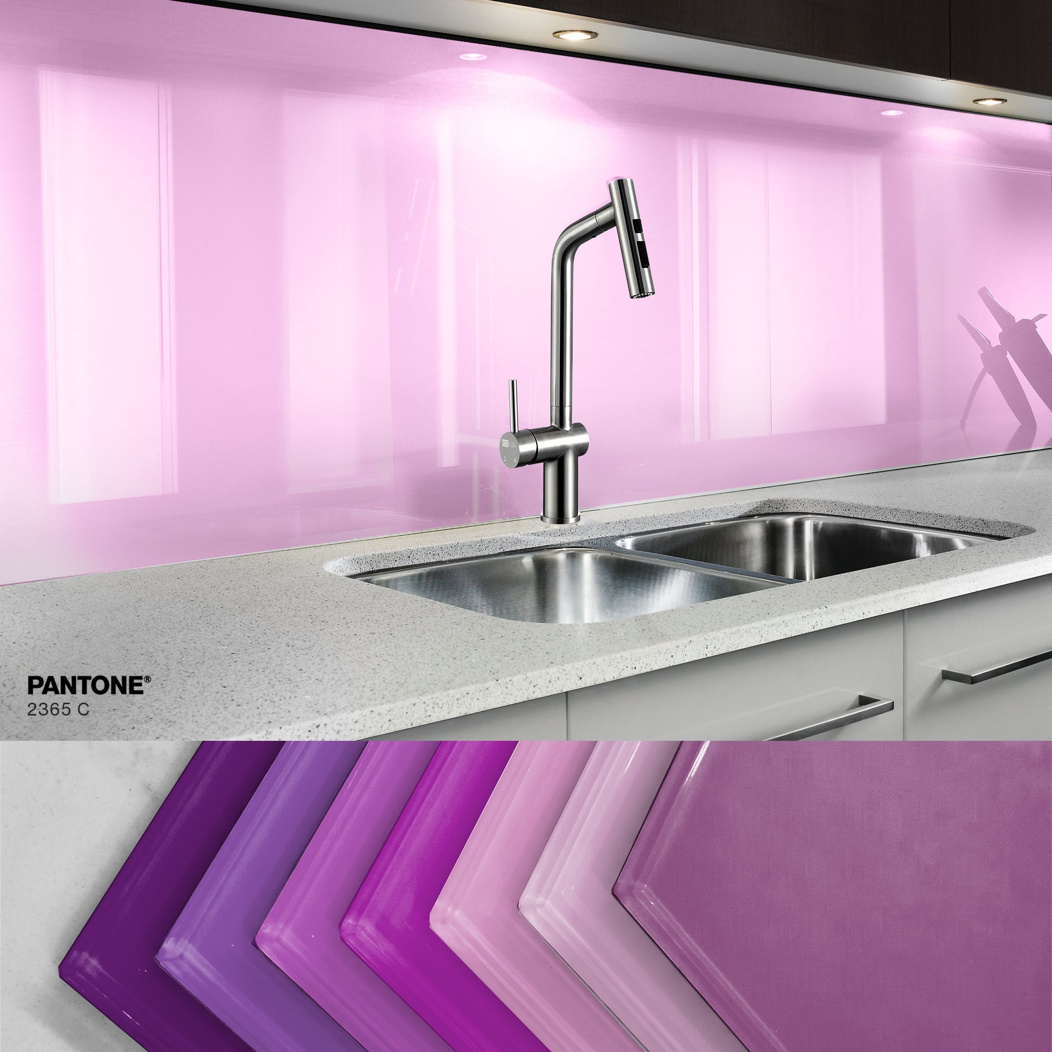 Painted glass kitchen splashbacks #2365