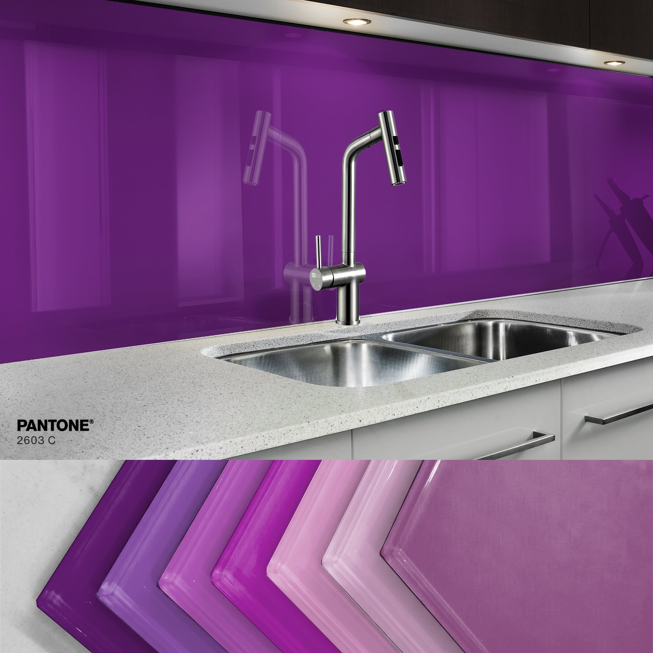 Painted glass kitchen splashbacks #2603