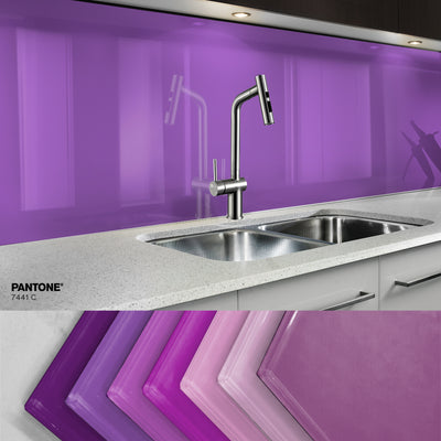 Painted glass kitchen splashbacks #7441