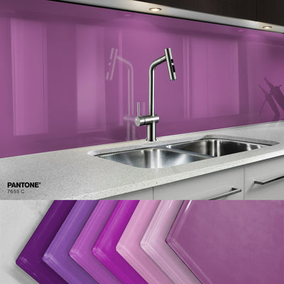 Painted glass kitchen splashbacks #7655