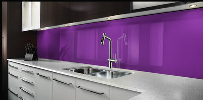 Painted kitchen glass cladding #P2593