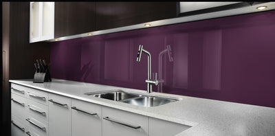 Painted kitchen glass cladding #P5115