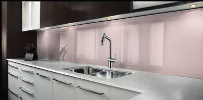 Painted kitchen glass cladding #P691