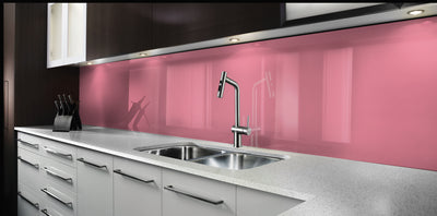 Painted kitchen glass cladding #P701