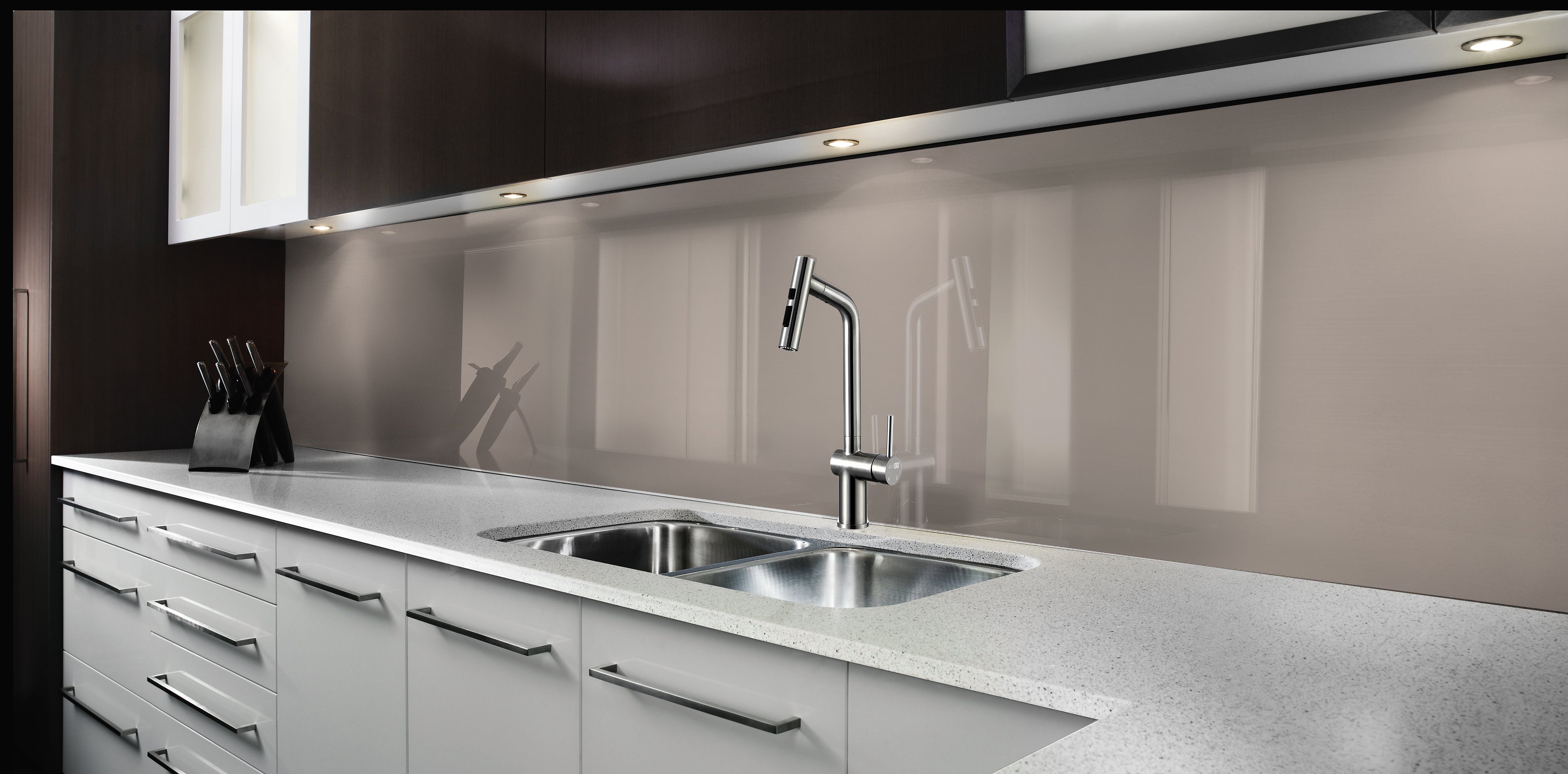 Painted kitchen glass splashbacks #P2474