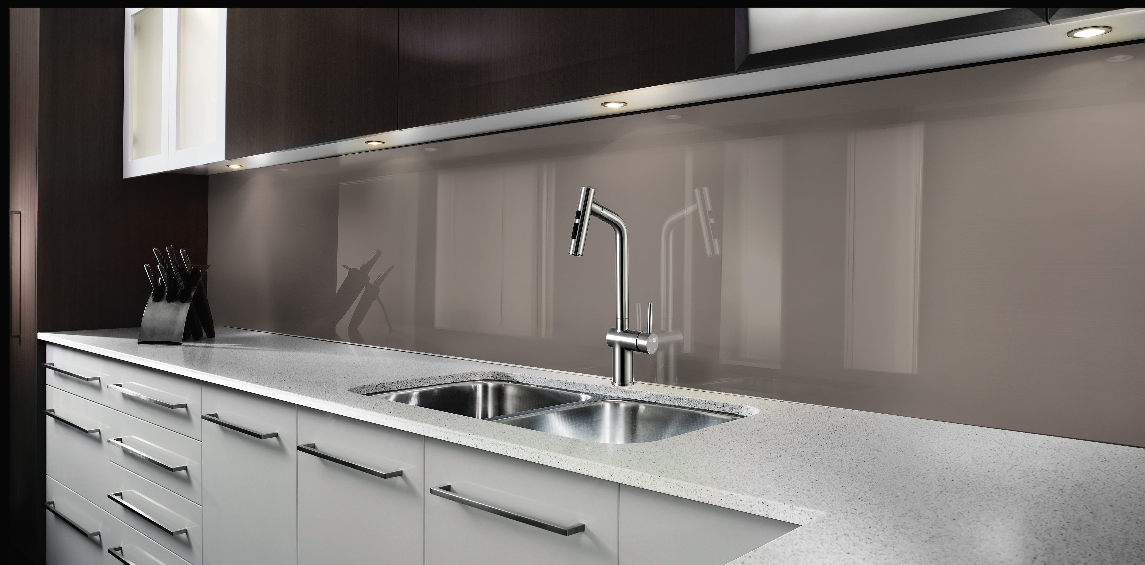 Painted kitchen glass splashbacks #PWG8