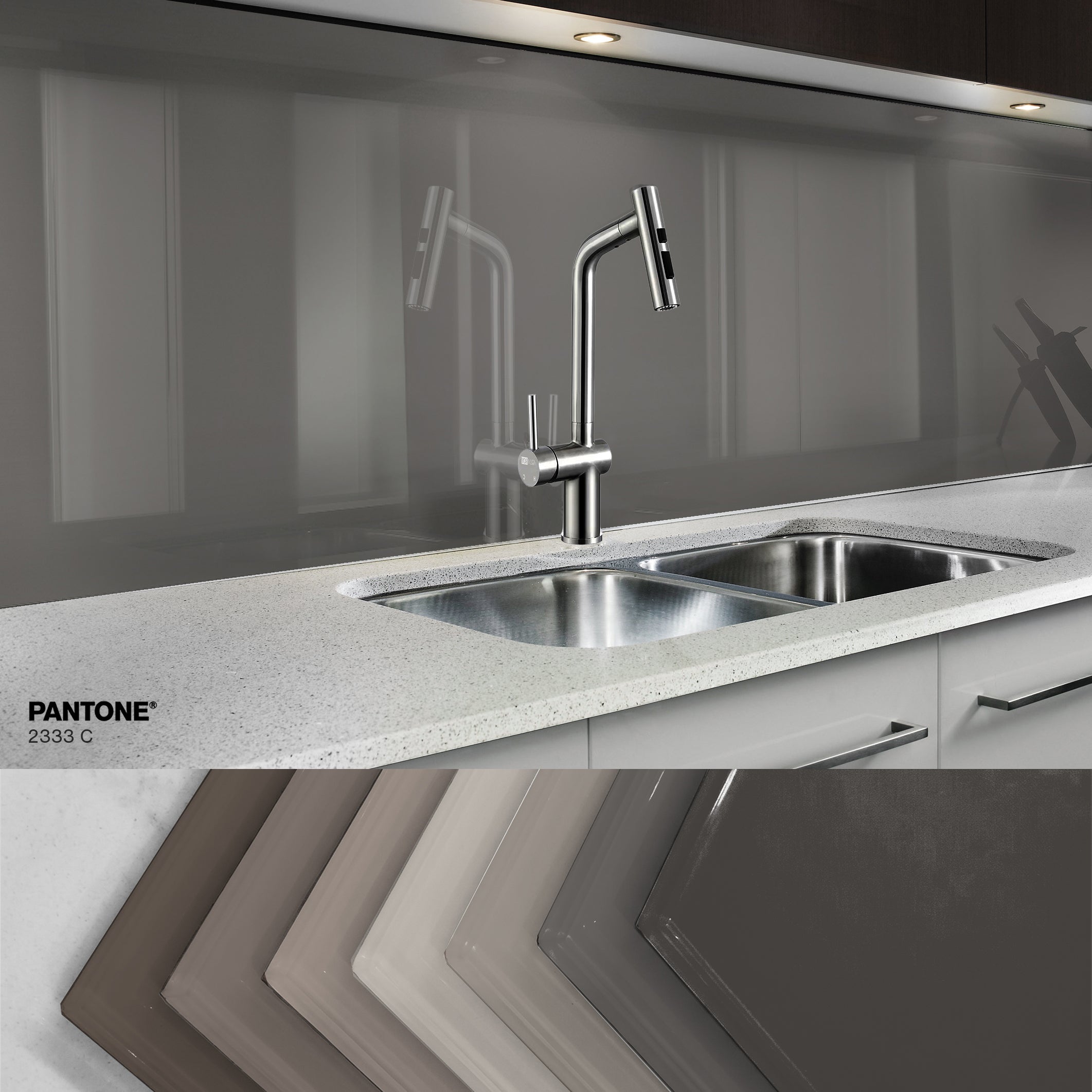 Painted kitchen glass splashbacks #P2333